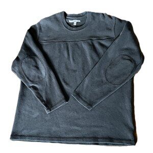 Men's Old Navy ON Black Long Sleeve Cotton Pullover Sweater, Elbow Patches, XL